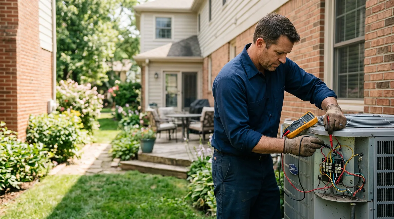 HVAC technician working near Meredosia, IL